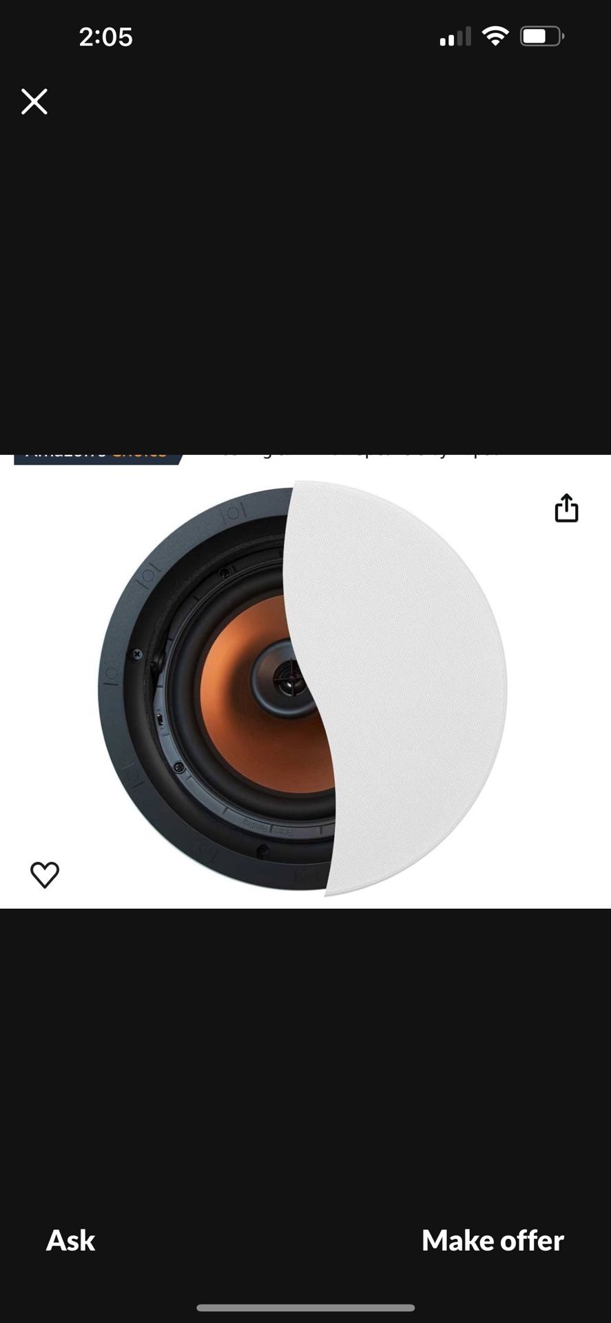 Klipsch CDT 3650 Ceiling Speaker White