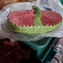 Ceramic Watermelon Basket 