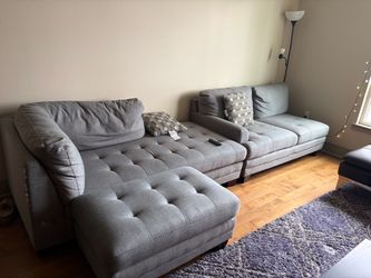 Coaster Sectional Sofa + Oversized Matching Ottoman