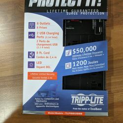 Tripp Lite 8-outlet Surge Protector Brand New
