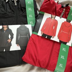 Jones New York Women’s Parka in a Pocket  windbreaker. size XL-