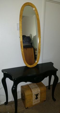 Vanity or End table with long mirror