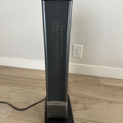Lasko CT30710 Silver and Black 1500W Electric Oscillating Ceramic Tower Heater for 150Sq Ft