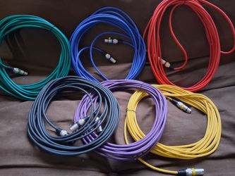 MULTI COLOR XLR 25FT CABLES