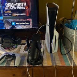 ps5 with controller headset and microphone 