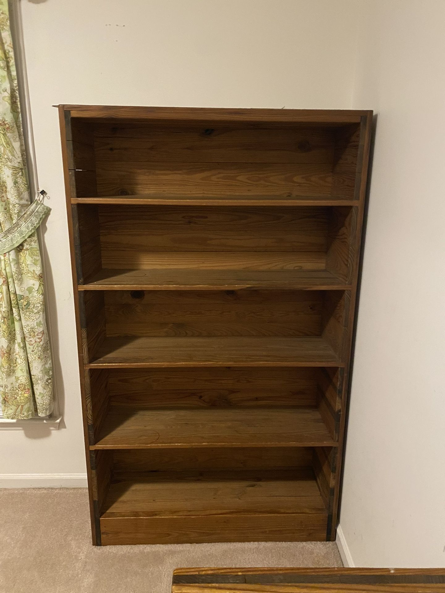 Solid pine Wood Bookshelf 5 shelves