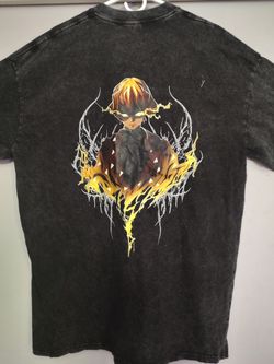 Anime Graphic Acid Wash T-Shirt