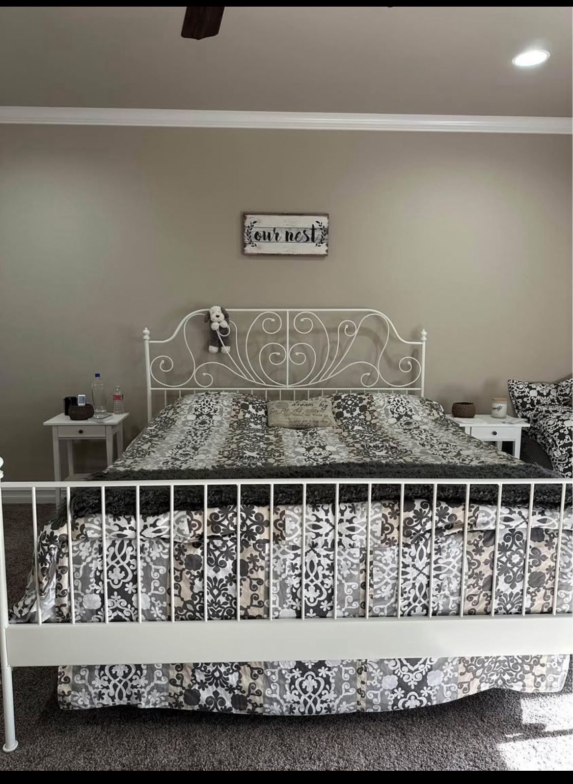 Metal Scroll King/Queen Bed Frame