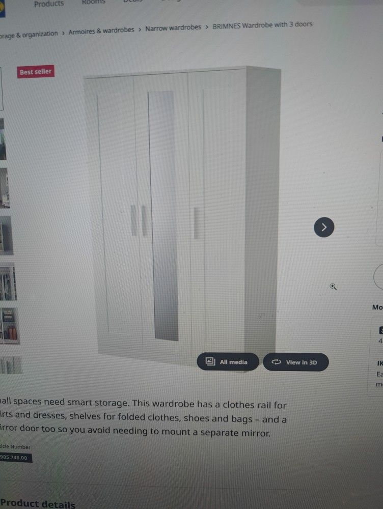 Wardrobe IKEA Brimnes