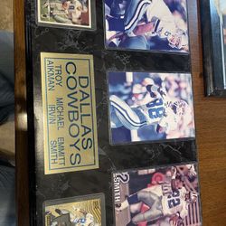 Dallas Cowboy PlaqueAikman, Smith, Irvin. 