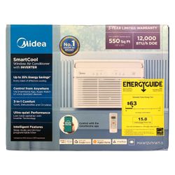 Midea 12 000 BTU DOE SmartCool Inverter Window Air Conditioner - MAW12V1YWT-S