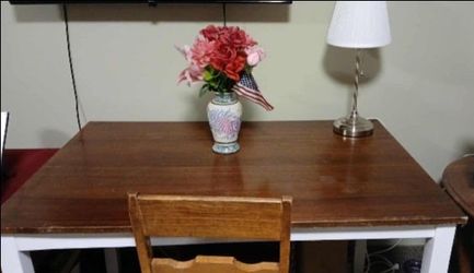 $150 Table with 6 chairs , total rectangle