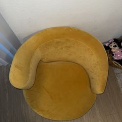 Yellow Velvet Accent Chair 