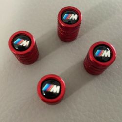 BMW Red M SERIES Tire Valve Cover 