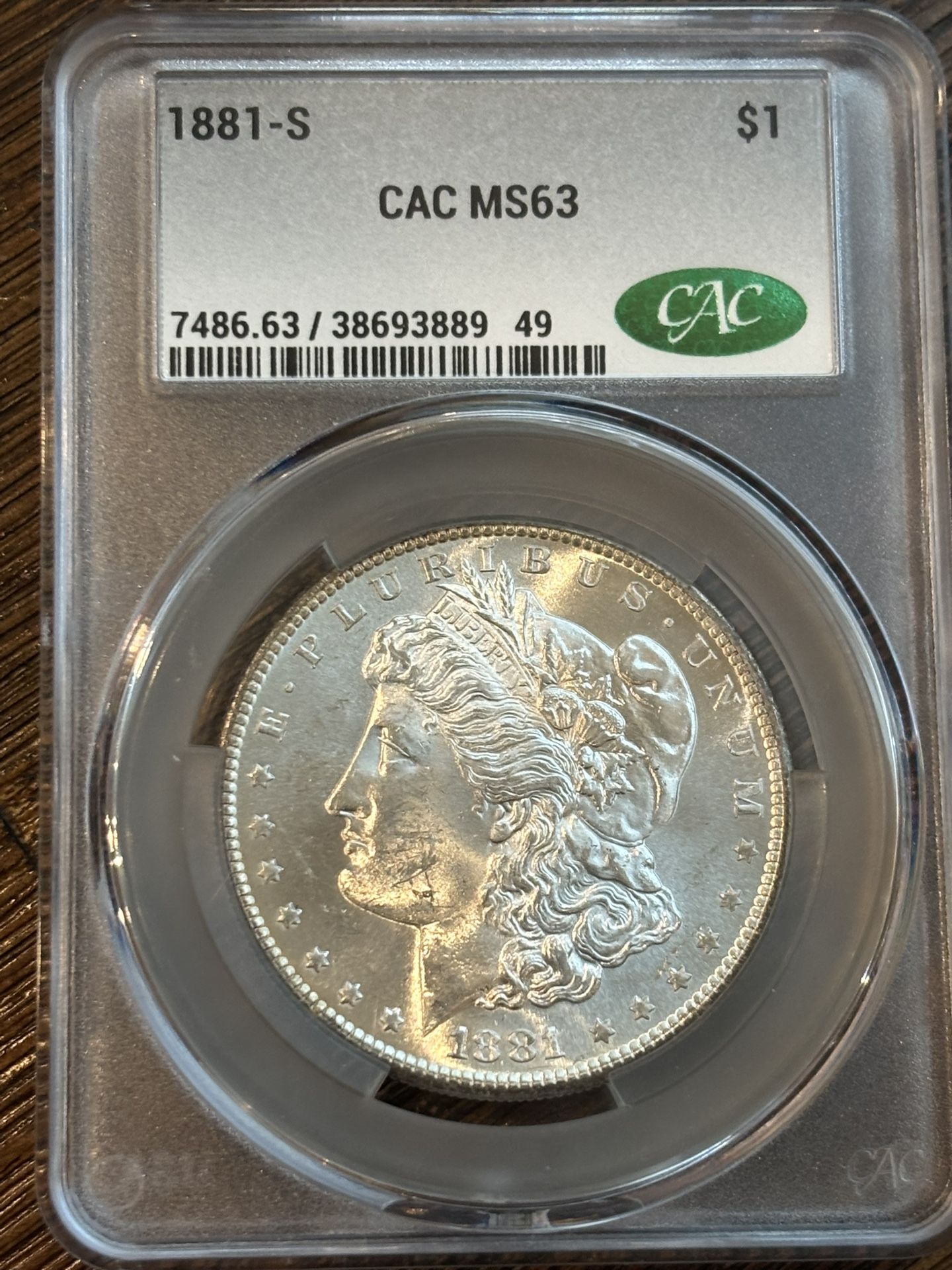 1881-S Morgan Silver Dollar – CAC MS63