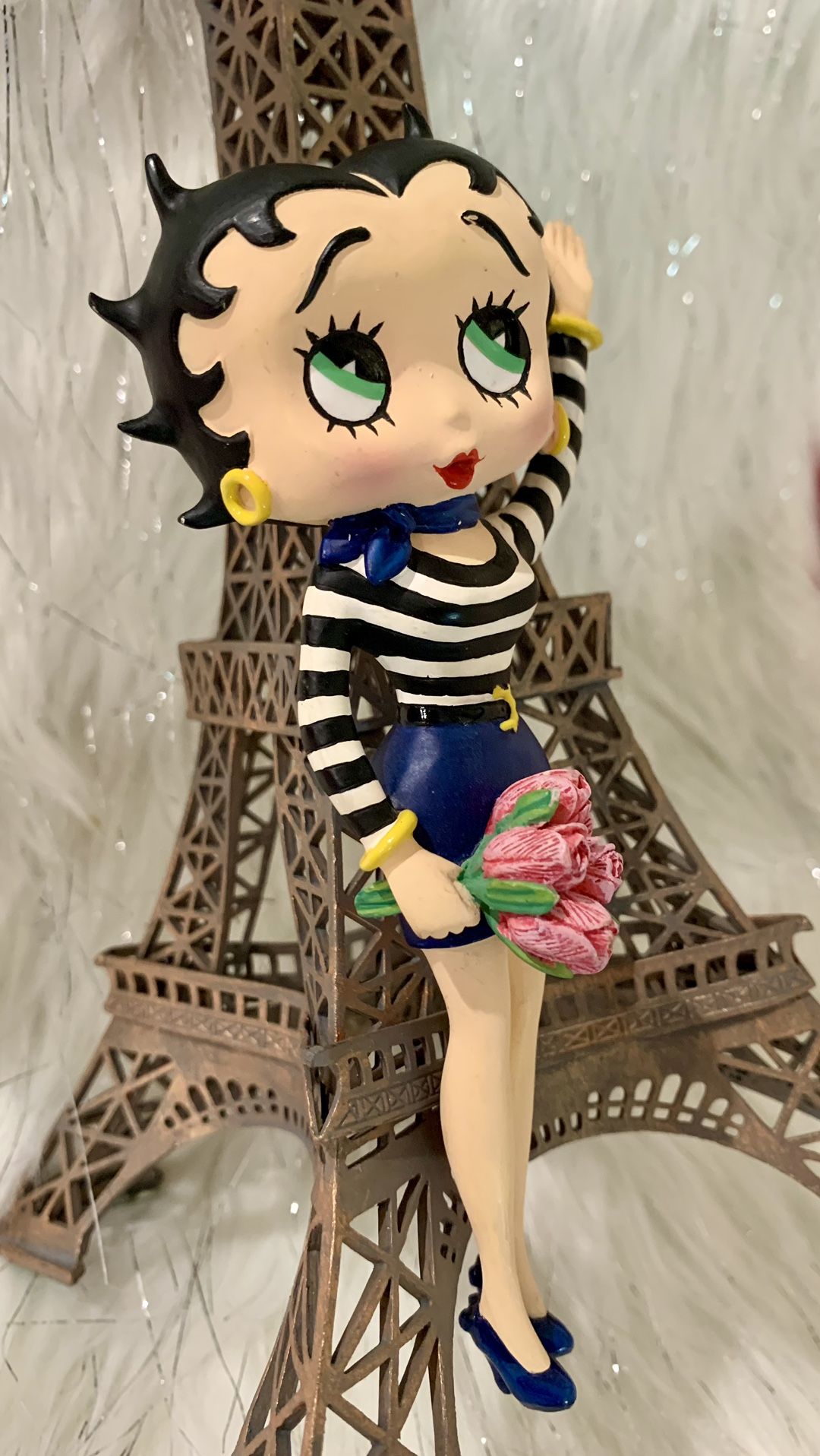 Betty Boop In Paris Candlestick Holders by The Danbury Mint for