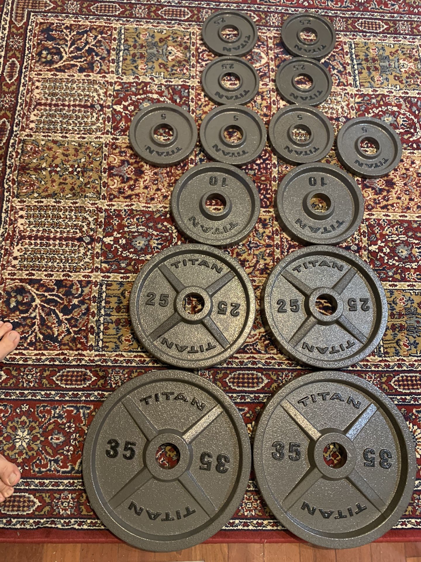 Set Of Titan Olympic Weights Plates