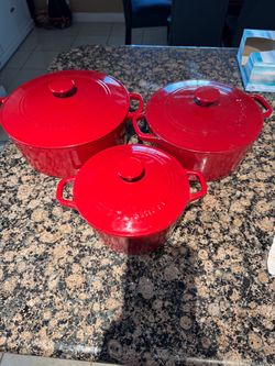 Cuisinart 3 piece Cast Iron Pot Set