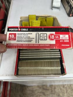 Pneumatic, heavy duty staples