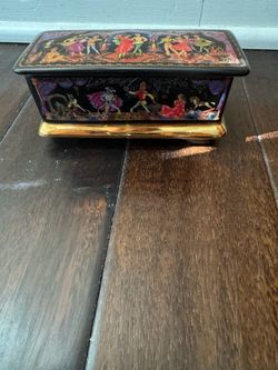 Russian Lacquer Box with Fairy Tale Scenes