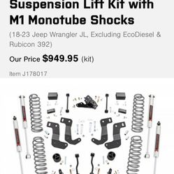 3.5 inch lift kit for jeep wrangler 2018-2023