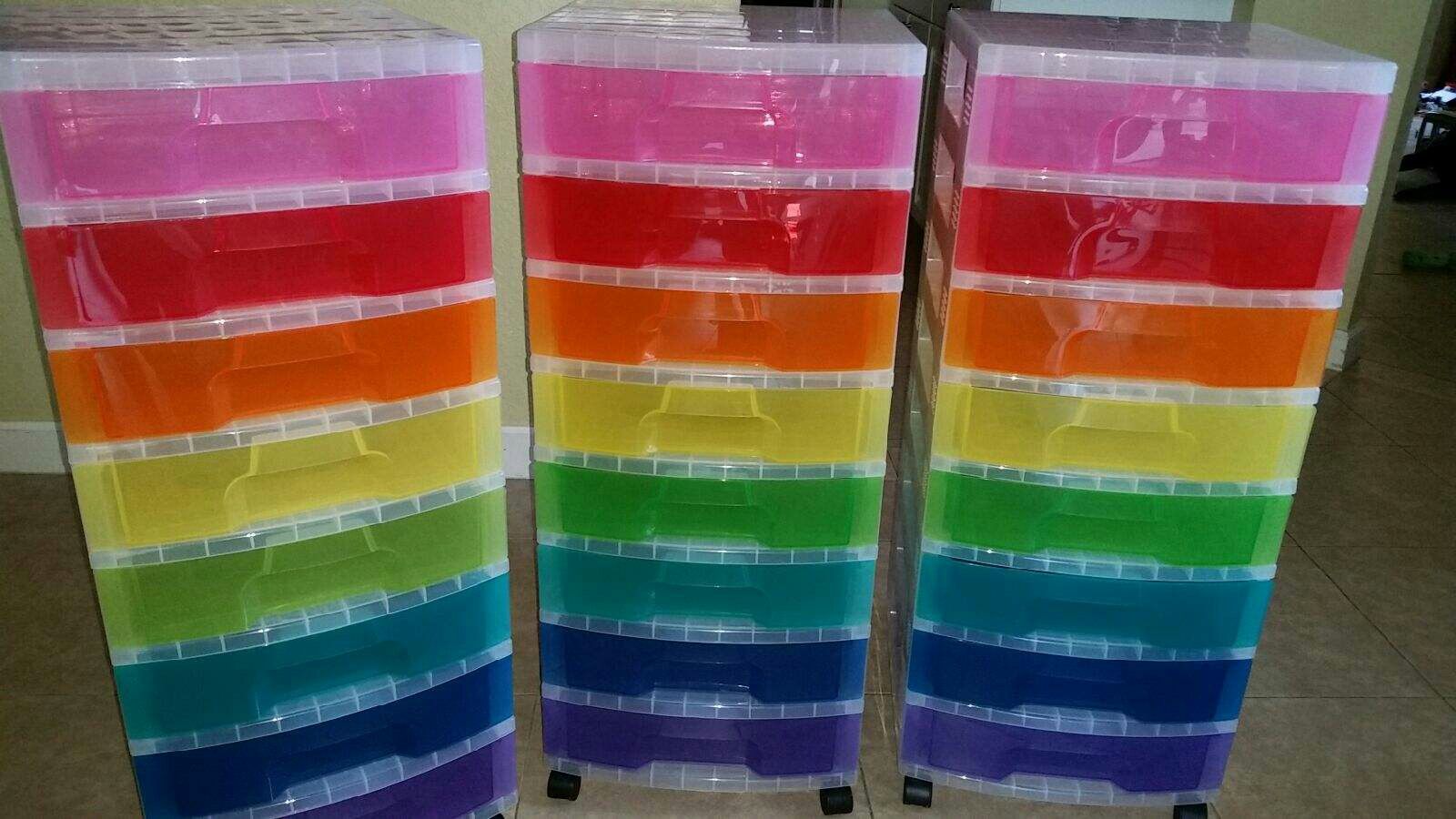Rainbow 8 Drawer Rolling Chest by Recollectionsâ„¢