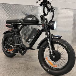NEW ✅2000W/3000W/52V Dual Motor, 46ah(Total) Twin Dual Battery, Electric E Bike, 38mph, 5’4-6’5(Rider)
