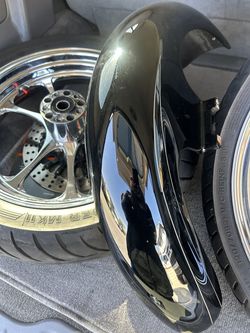 Harley wheels and tires plus fender