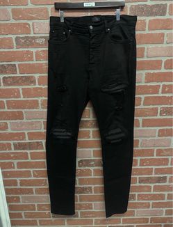 Amiri Black Distressed Skinny Jeans Size 32
