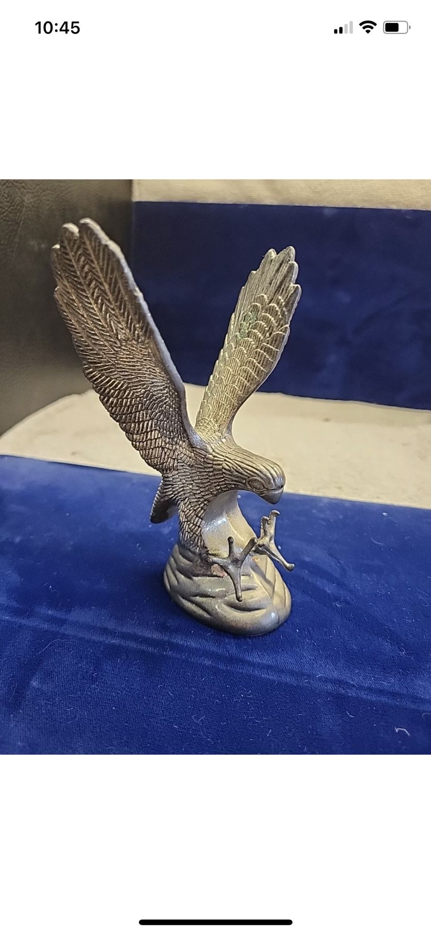 Hampshire Geniune Silverplated Eagle Sculpture Statue Figurine Bird USA