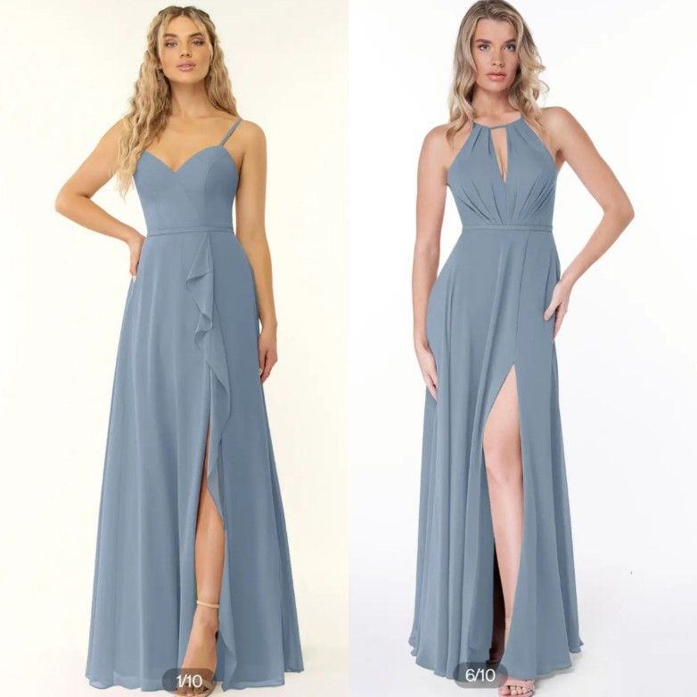 AZAZIE Bridesmaid Dress Dusty Blue (2 Styles) PRICE INCLS. BOTH GOWNS