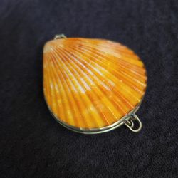 Orange Scallop Shell Box 