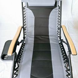 Oversized Padded Zero Gravity Folding Outdoor Patio Recliner