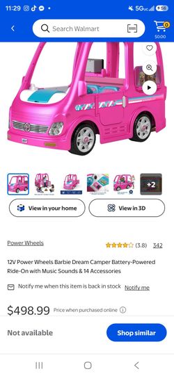 Barbie power wheels camper