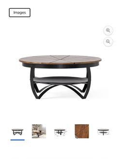 (70% off!) Handmade Boho Mango Wood & Iron Coffee Table — 36” Round