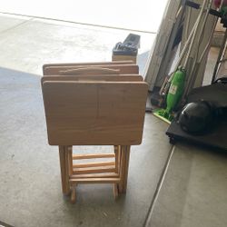 Set A Four Folding Tables In Good Condition