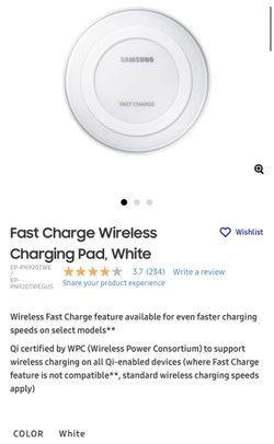 Samsung Fast Charge Wireless Pad, White