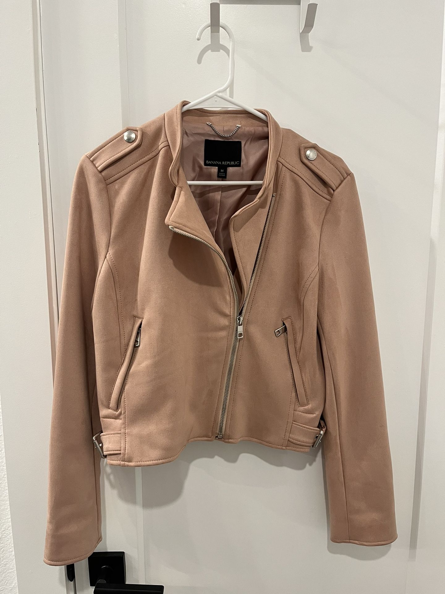 Blush Faux Suede Jacket 