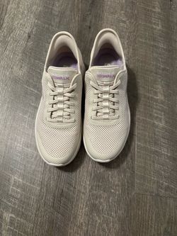 Skechers Go Walk slip-in tennis, beige, size7