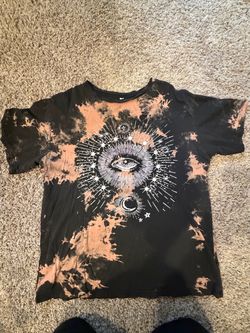 Bleach Dye Celestial Graphic T-Shirt