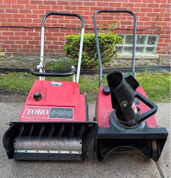 2 Toro Powerlite Snowblowers For Parts Or Repairable (Both For $20)