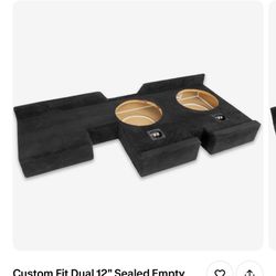 New Custom Fit Dual 12" Sealed Empty Down Firing Subwoofer Enclose