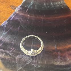 Queen Ring White Gold 10k Size 7