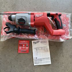 Milwaukee M-18 Brushless 1” SDS Plus D Handle Rotary Hammer. Tool Only. 2613-20