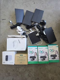 Camera lot wireless security solar panel streaming cam laptop computer