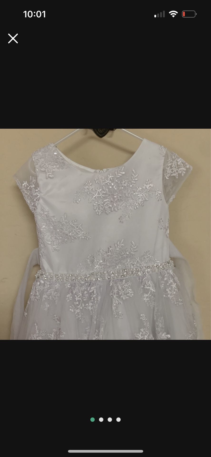 Girls Size 6, First communion Dress , Flower girl dress.