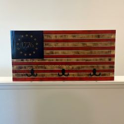 Betsy Ross 1776 and a Traditional American Coat/Hat Rack 3-Hooks. 