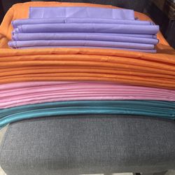 Seamless Polyester Rectangle Tablecloths. 90”x156” For 8 Foot Table With Floor-Length Drop. Oh The Places You’ll Go! Color Theme Tablecloths & Runners