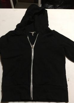 Girls size 12-14 black H&M sweat jacket