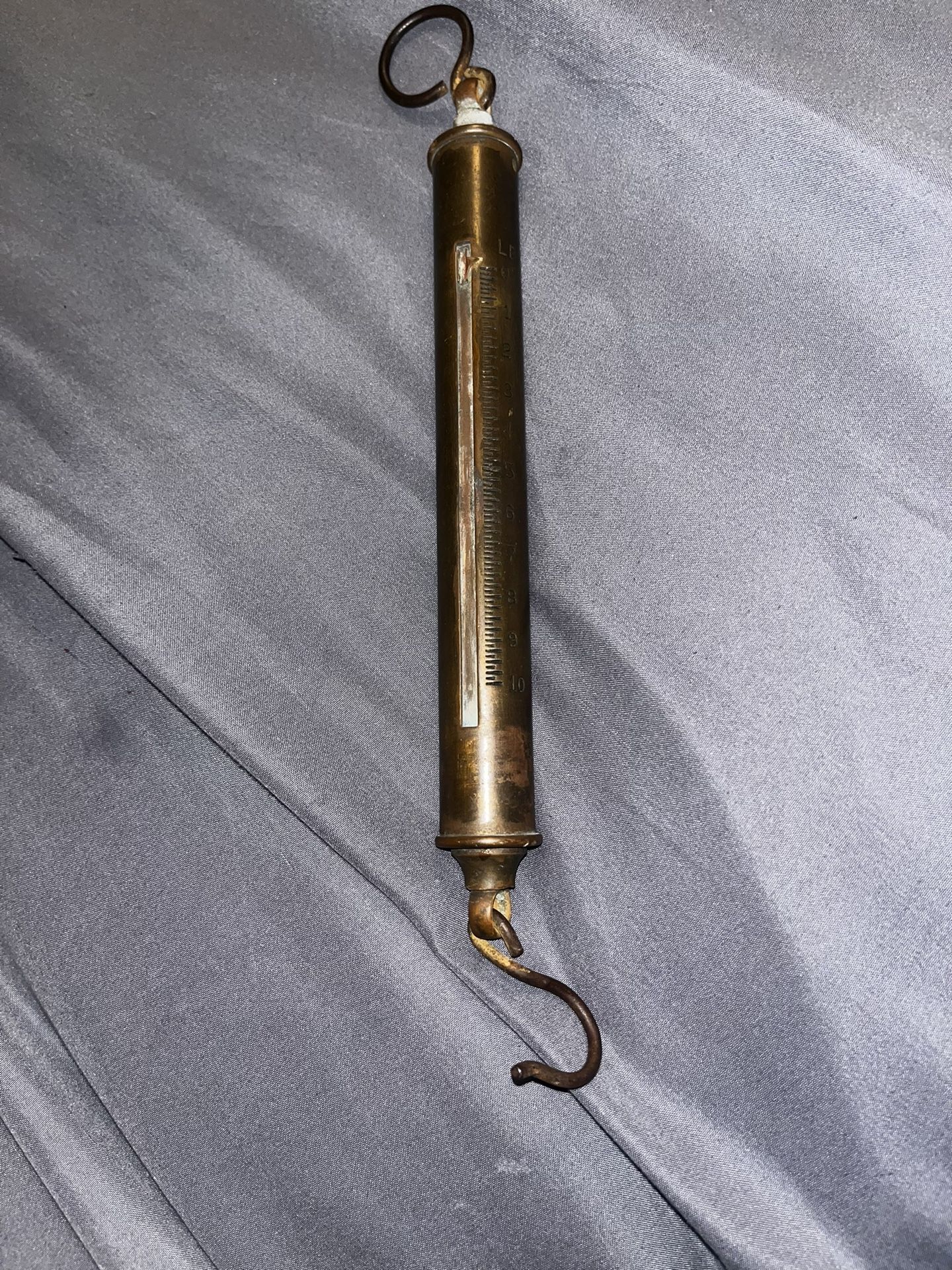 Vintage Brass Hanging Spring Scale